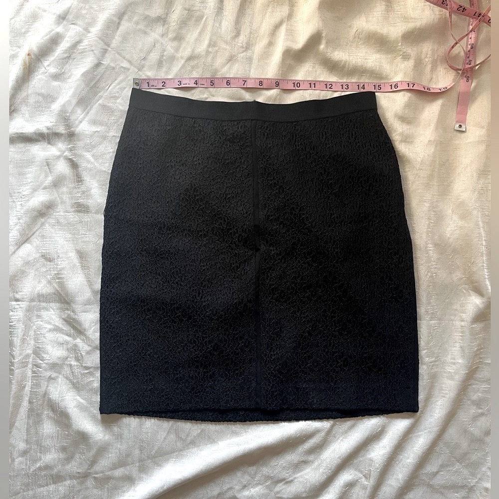 Ann Taylor Black Textured Pencil Skirt